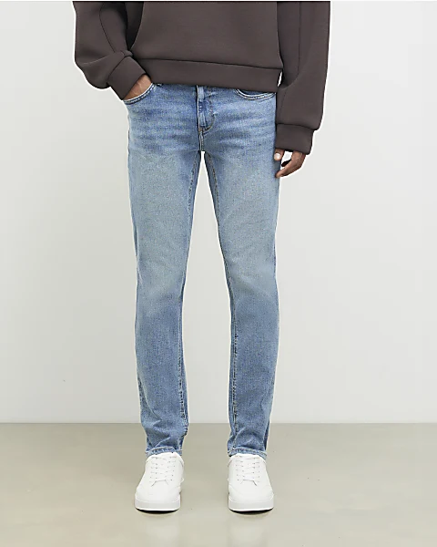 Light Blue Slim Fit Denim Jeans